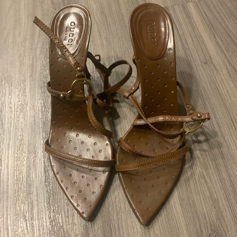 Vintage Gucci Strap Heels